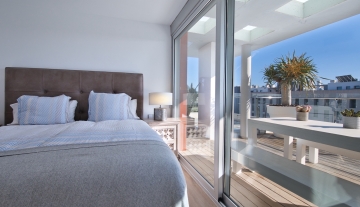 Resa Estates Ibiza te koop penthouse Marina botafoch for sale Ibiza bedroom terrace.jpeg